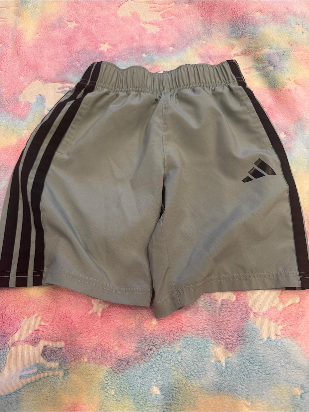 Kids Athletic Shorts - Gray with Black Trim